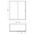 Nuie 1900 x 1700mm Sliding Shower Door