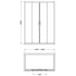 Nuie 1900 x 1400mm Double Sliding Shower Door