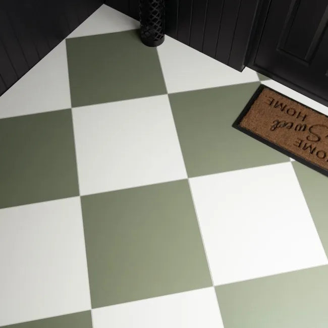 Cielo Verde Green Matt Plain Tiles 598x598mm