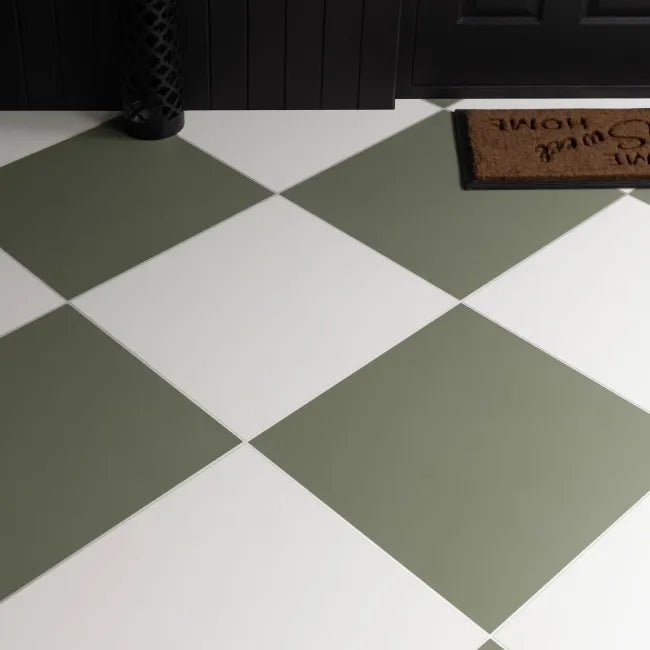 Cielo Verde Green Matt Plain Tiles 598x598mm
