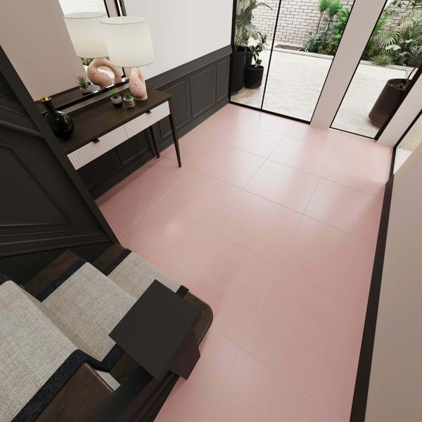 Cielo Polvere Pink Matt Plain Tiles 598x598mm