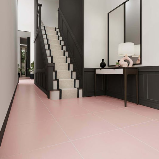 Cielo Polvere Pink Matt Plain Tiles 598x598mm