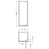 Nuie 1850 x 760mm Pivot Shower Door