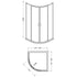 Nuie 1850 x 700mm Quadrant Shower Enclosure