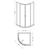 Nuie 1850 x 800mm Quadrant Shower Enclosure