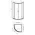 Nuie 1850 x 900mm Quadrant Shower Enclosure