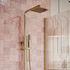 square thermostatic bar mixer w riser kit brushed brass, Alessio, Mixer Showers, Showers, 2