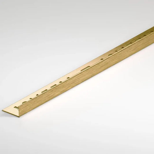 Brushed Brass Aluminium Straight Edge Trim 10mm