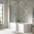 nuie 1700mm left hand square shower bath setsbath05, Baths, Shower Baths, Square Shower Baths, Nuie, 1