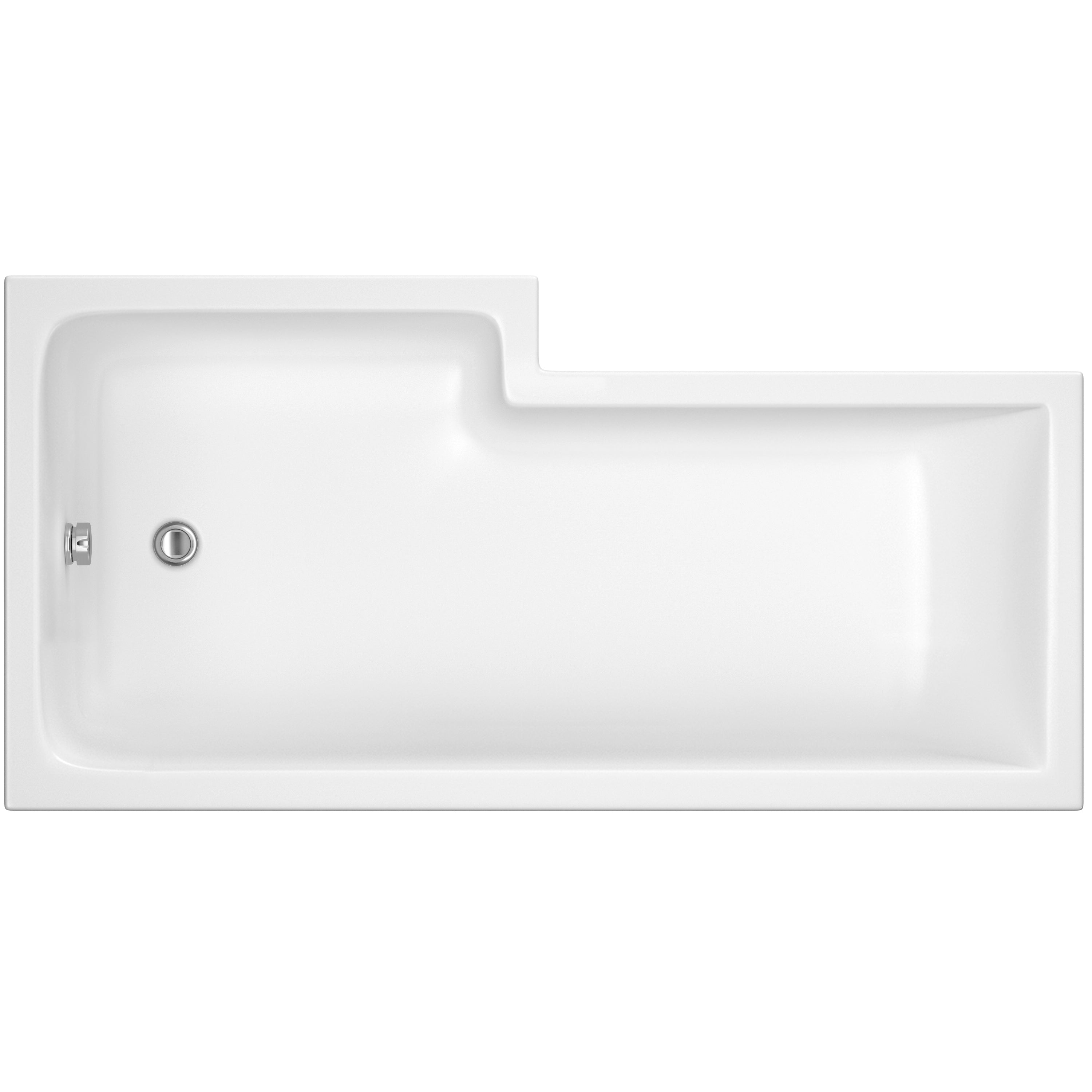 Nuie 1500mm Right Hand Square Shower Bath