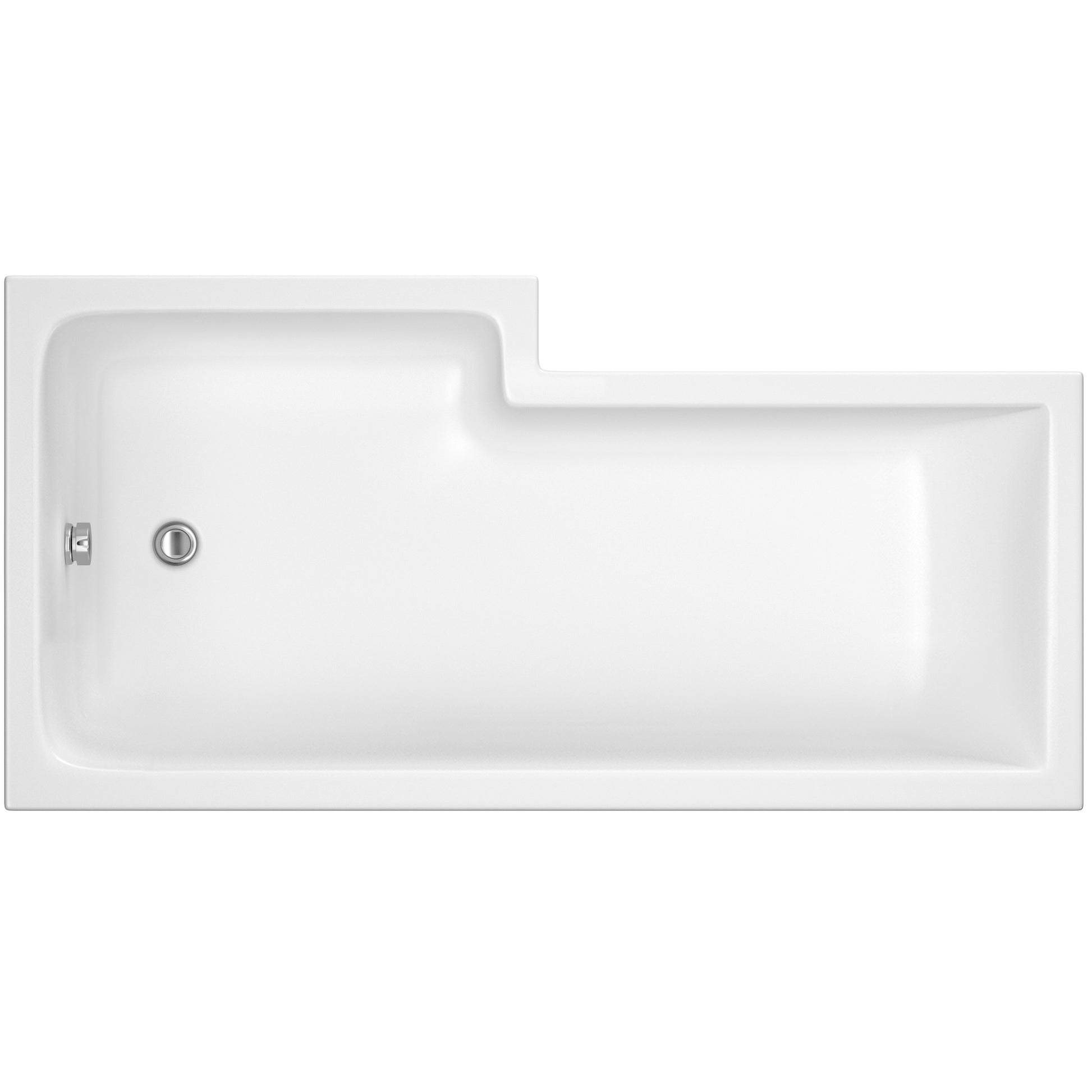 Nuie 1500mm Right Hand Square Shower Bath