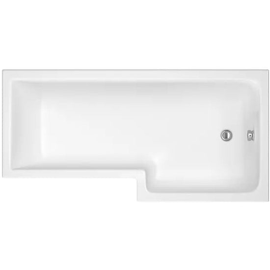 Nuie 1500mm Right Hand Square Shower Bath