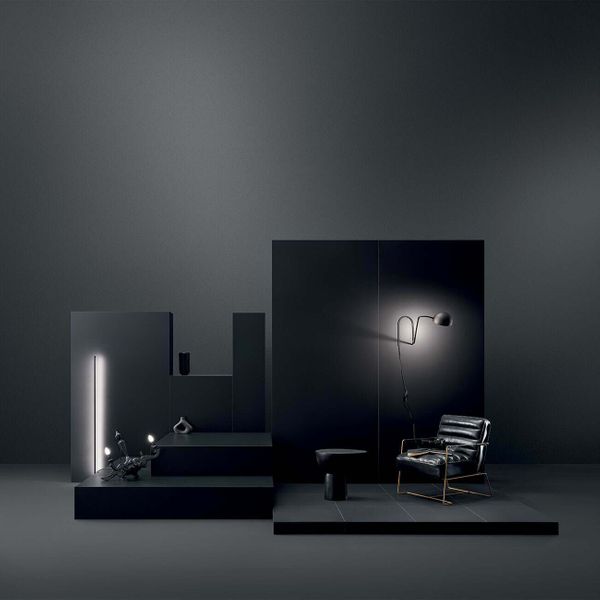 Cielo Nero Black Matt Plain Tiles 598x598mm