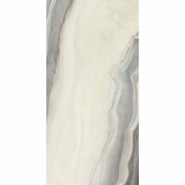 White Opal Polished Marble Effect Tiles 1200x600mm