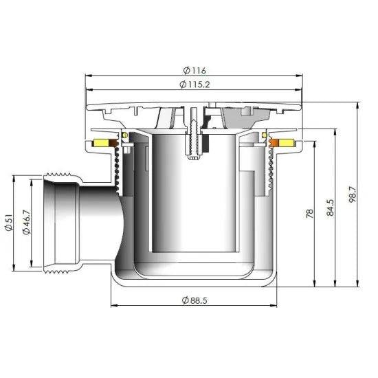 Nuie Fast Flow Shower Waste
