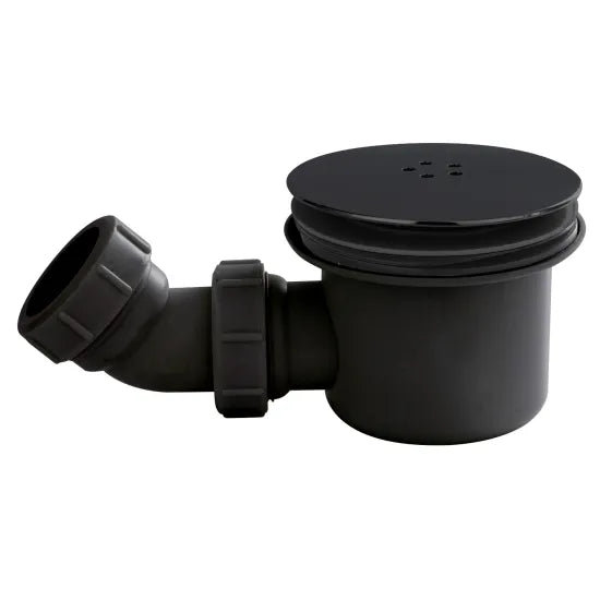 Nuie Black Fast Flow Shower Waste - Black Matt