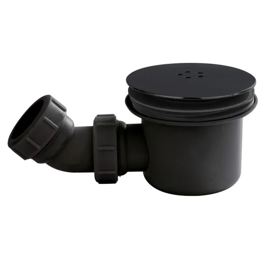 Nuie Black Fast Flow Shower Waste - Black Matt