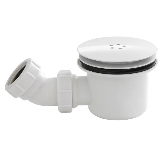 Nuie White Fast Flow Shower Waste