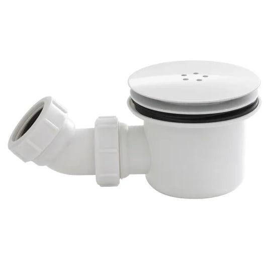 Nuie White Fast Flow Shower Waste