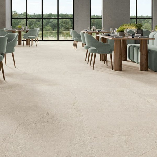 Bowness Sumum Beige Stone Effect Tiles 995x995mm