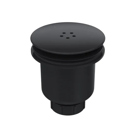 Nuie Straight Shower Tray Waste - black Matt