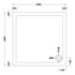 nuie square shower tray 1000 x 1000mmtr71015, Nuie, grey, Shower Trays, Square Trays, 2