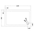 nuie rectangular shower tray 1100 x 700mmtr71016, Nuie, grey, Rectangular Trays, Shower Trays, 2
