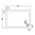 nuie rectangular shower tray 1100 x 800mmtr71018, Nuie, grey, Rectangular Trays, Shower Trays, 2
