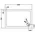 nuie rectangular shower tray 1200 x 760mmtr71022, Nuie, grey, Rectangular Trays, Shower Trays, 2