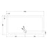 nuie rectangular shower tray 1500 x 760mmtr71042, Nuie, grey, Rectangular Trays, Shower Trays, 2