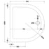 nuie d shaped shower traytr71095, Nuie, grey, Quadrant Trays, Shower Trays, 2