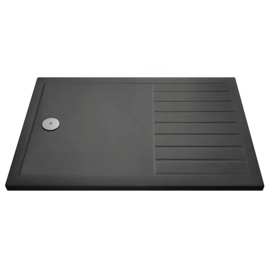 nuie rectangular walk in shower tray 1400 x 800tr711480, Nuie, grey, Rectangular Trays, Shower Trays, Wetroom Trays, 1