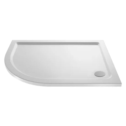 nuie offset quad shower tray lh 900 x 800mmntp103, Nuie, white, Offset Quadrant Trays, Shower Trays, 1