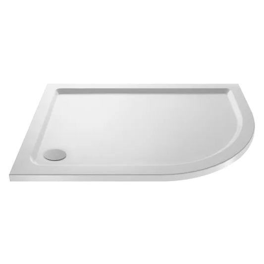 nuie offset quadrant shower tray 900 x 760mm rhntp102, Nuie, white, Offset Quadrant Trays, Shower Trays, 1