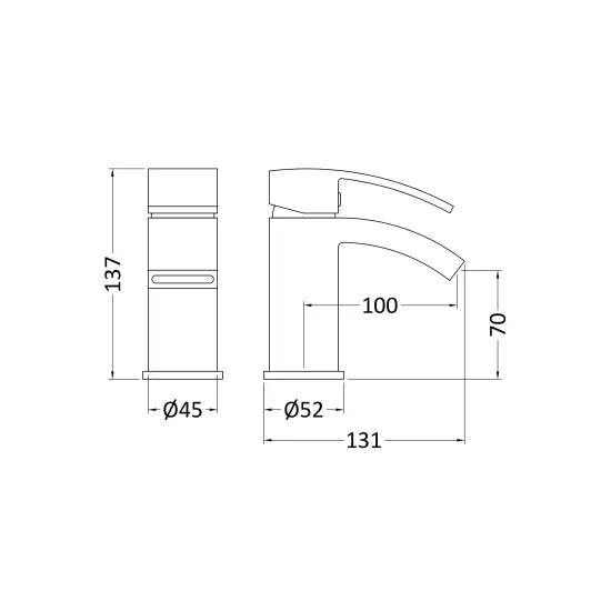 Nuie Mini Mono Basin Mixer Tap