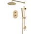 two outlet shower valve with riser overhead kit brushed brass, Alessio, Mixer Showers, Showers, 2
