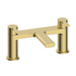 valente bath filler mixer tap brushed brass, Alessio, Gold Bath Taps, Taps, 1