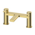valente bath filler mixer tap brushed brass, Alessio, Gold Bath Taps, Taps, 2