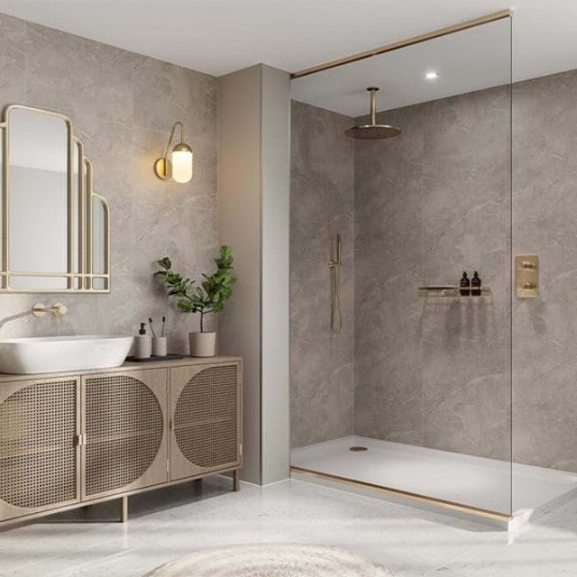 Multipanel Valmasino Marble Tile Effect Wet Wall Shower Panel