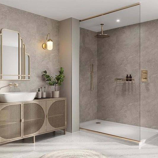 Multipanel Valmasino Marble Tile Effect Shower Panel