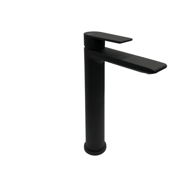 Vema Timea Matt Black Tall Basin Mixer Tap