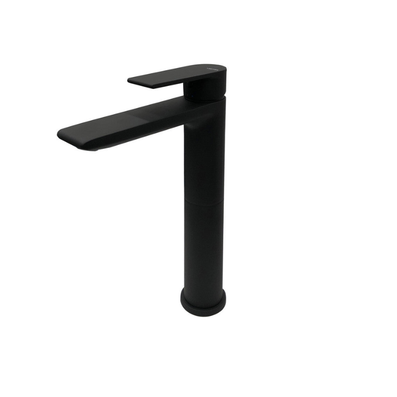 Vema Timea Matt Black Tall Basin Mixer Tap