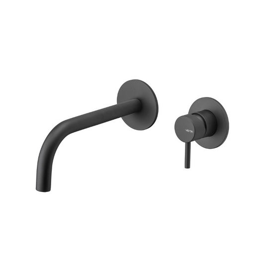 vema maira wall mounted basin mixer tap matt black, Vema, Black Basin Taps, Taps, Wall Mounted Basin Taps, 1