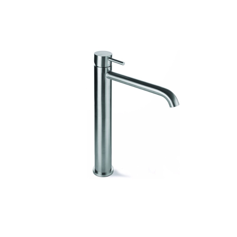 Vema Tiber Tall Basin Mixer Tap - Stainless Steel