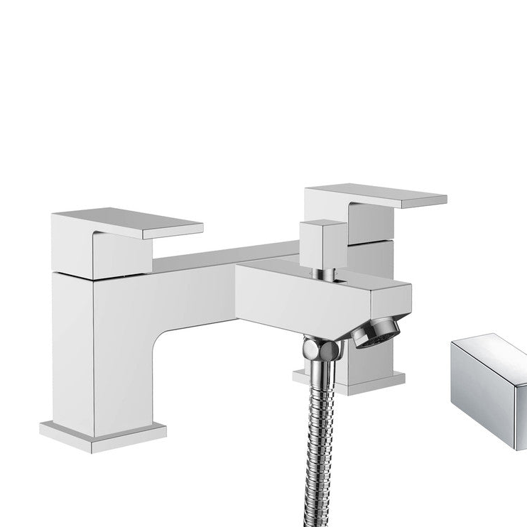 Verona Chrome Bath Filler Tap with Shower Mixer Kit