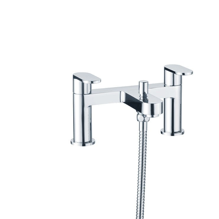 Aurora Chrome Bath Filler Tap with Shower Mixer Kit