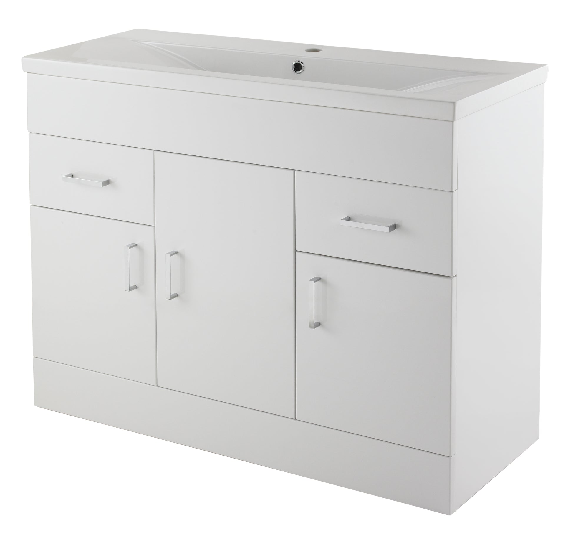 Nuie Eden 1000mm Floor Standing Cabinet & Mid Edge Basin