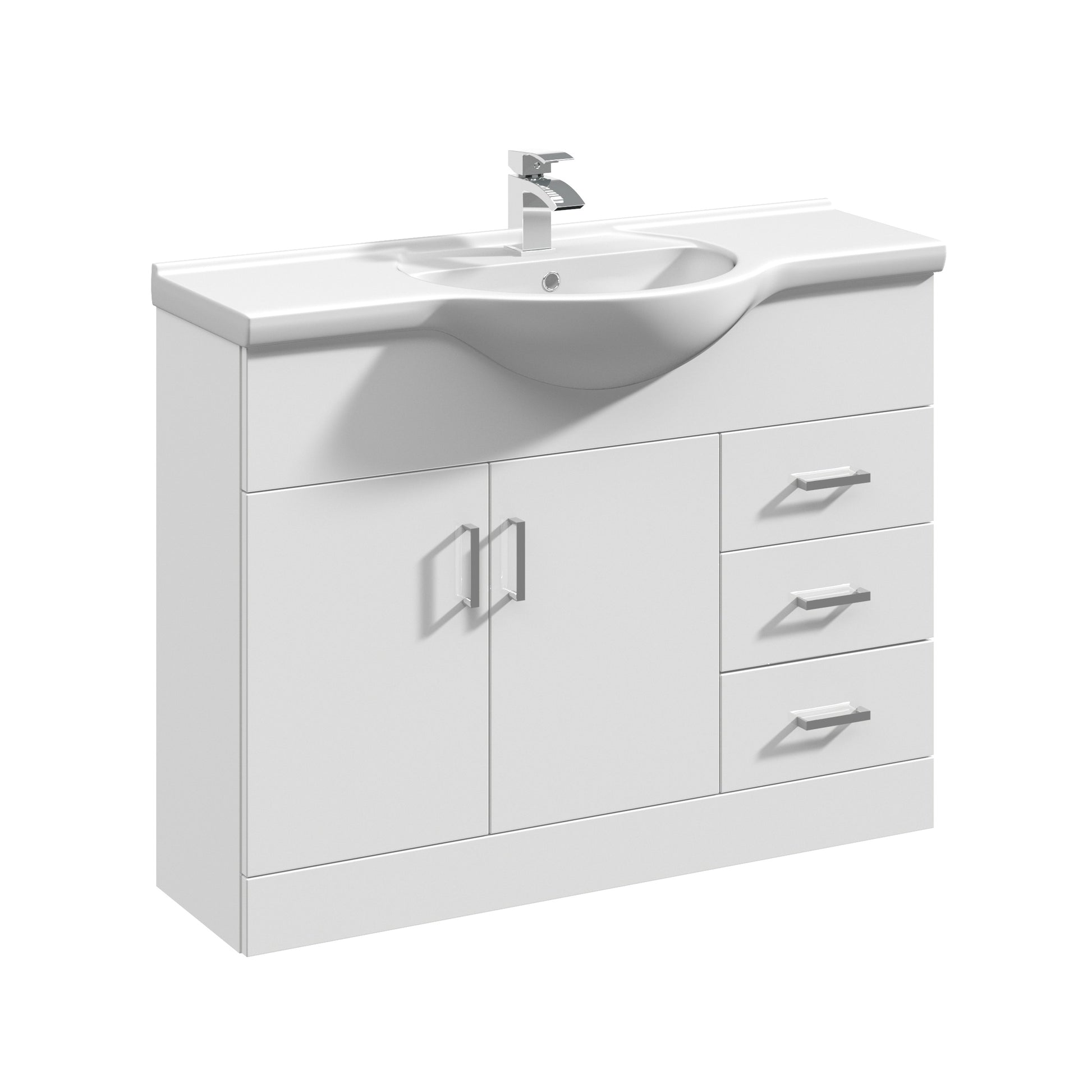 Nuie Mayford 1050mm Floor Standing Cabinet & Round Basin