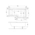nuie 1500mm right hand square shower bathwbs1585r, Baths, Shower Baths, Square Shower Baths, Nuie, 3