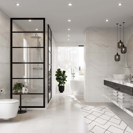 Multipanel Levanto Marble Tile Effect Shower Panel